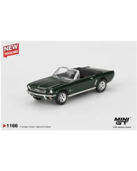 MINI GT 1/64 SCALE DIE-CAST MODEL CAR MGT01166L - 1964 FORD MUSTANG CONVERTIBLE - BLACK - MGT01166L