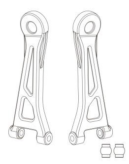 MJX RC SPARE PART - 14210B - FRONT UPPER SUSPENSION ARMS (INCLUDING BALL HEAD)