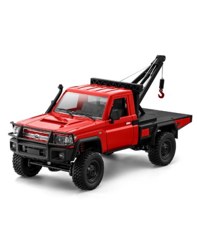 MN MODEL 1/12 SCALE REMOTE CONTROL RTR 4WD CRAWLER - MN82TR - TOYOTA LC79 LAND CRUISER W/CRANE ATTACHMENT (RED)