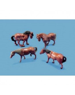 MODELSCENE PLASTIC KITS - OO/HO SCALE - MS5105 - Horses & Ponies