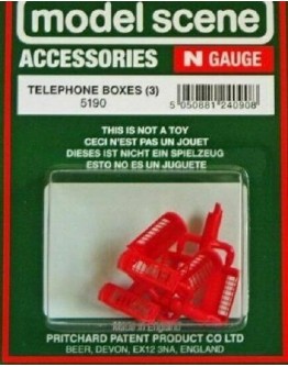 MODELSCENE PLASTIC KITS - N SCALE - MS5190 - TELEPHONE BOXES [3] -MS5190