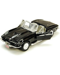 MOTOR MAX 1/24 DIE CAST AUTO - 73224 1957 CHEVROLET CORVETTE CONVERTIBLE - BLACK - MX73224