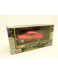 MOTOR MAX 1/43 DIE-CAST CAR 73803 1949 MERCURY COUPE - FIRE CHIEF - MX73803