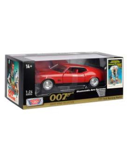 MOTOR MAX 1/24 DIE CAST AUTO - 79851 - JAMES BOND COLLECTION - DIAMONDS ARE FOREVER - 1971 FORD MUSTNG MACH I