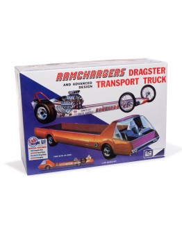 MPC 1/25 SCALE PLASTIC MODEL KIT - 970 - RAMCHARGER DRAGSTER AND ADVANCED DESIGN TRANSPORT TRUCK MPC970