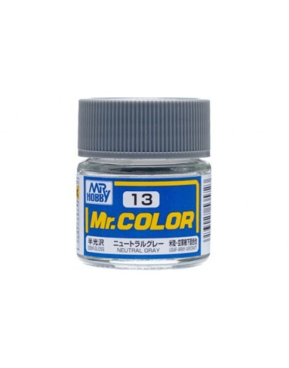 MR HOBBY MR COLOR LACQUER - C-013 Semi-Gloss Neutral Gray