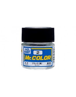 MR HOBBY MR COLOR LACQUER - C-002 Gloss Black