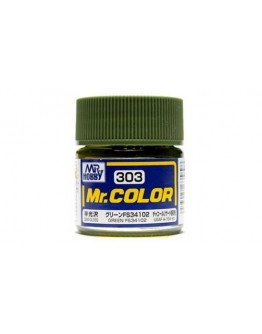 MR HOBBY MR COLOR LACQUER - C-303 Semi-Gloss Green (Federal Standard 34102)