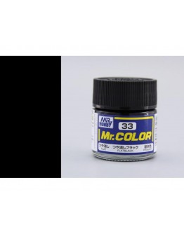 MR HOBBY MR COLOR LACQUER - C-033 Flat Black 