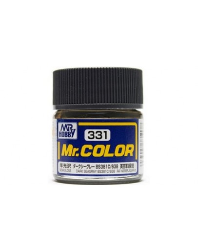 MR HOBBY MR COLOR LACQUER - C-331 Semi-Gloss Dark Seagray BS381C/638