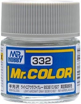 MR HOBBY MR COLOR LACQUER - C-332 Semi-Gloss Light Aircraft Gray (BS381C/627)