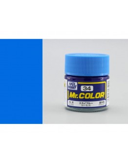 MR HOBBY MR COLOR LACQUER - C-034 Gloss Sky Blue