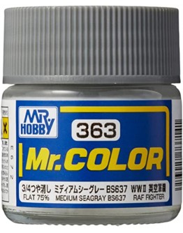 MR HOBBY MR COLOR LACQUER - C-363 Flat 75% Medium SeaGray (BS637)