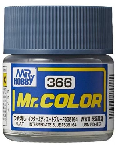 MR HOBBY MR COLOR LACQUER - C-366 Flat Intermediate Blue (Federal Standard FS35164)