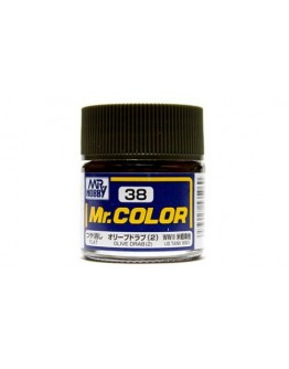 MR HOBBY MR COLOR LACQUER - C-038 Flat Olive Drab (2)