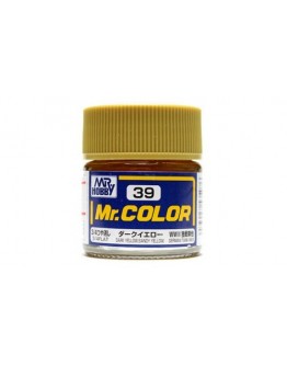 MR HOBBY MR COLOR LACQUER - C-039 3/4 Flat Dark Yellow (Sandy Yellow)