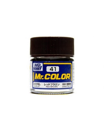 MR HOBBY MR COLOR LACQUER - C-041 3/4 Flat Red Brown