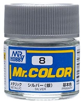 MR HOBBY MR COLOR LACQUER - C-008 Metallic Silver