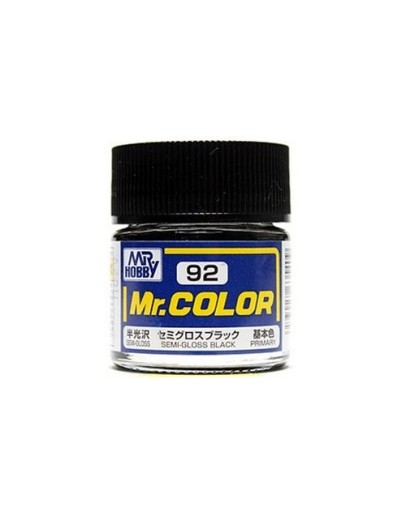 MR HOBBY MR COLOR LACQUER - C-092 Semi-Gloss Black