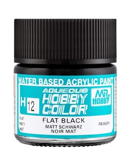 MR HOBBY AQUEOUS PAINT - H-012 Flat Black