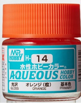 MR HOBBY AQUEOUS PAINT - H-014 Gloss Orange
