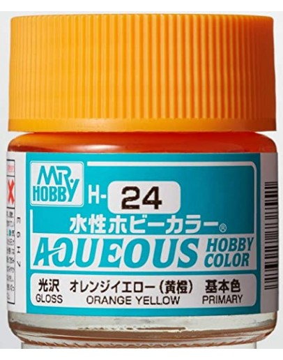 MR HOBBY AQUEOUS PAINT - H-024 Gloss Orange Yellow