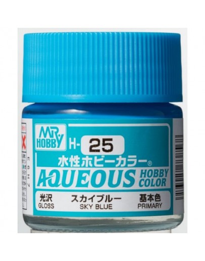 MR HOBBY AQUEOUS PAINT - H-025 Gloss Sky Blue