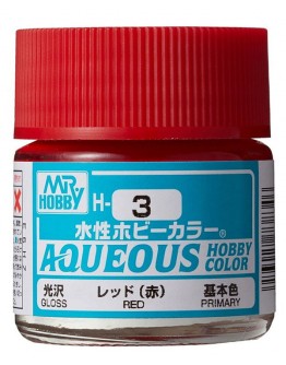 MR HOBBY AQUEOUS PAINT - H-003 Gloss Red