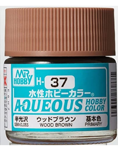 MR HOBBY AQUEOUS PAINT - H-037 Semi-Gloss Wood Brown