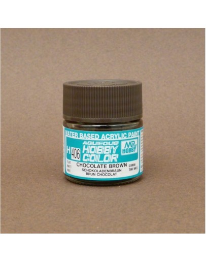 MR HOBBY AQUEOUS PAINT - H-406 Flat Chocolate Brown