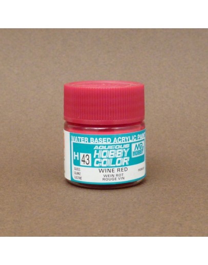 MR HOBBY AQUEOUS PAINT - H-043 Gloss Wine Red