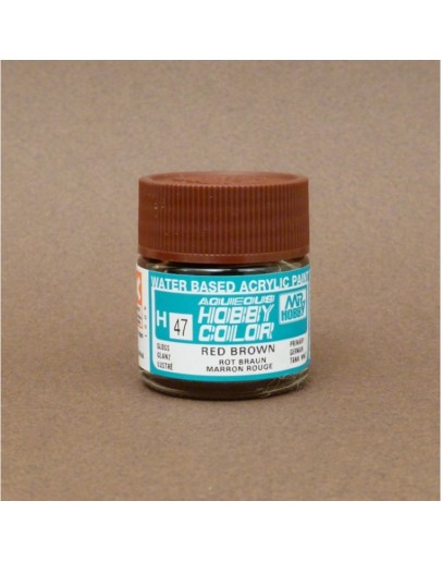 MR HOBBY AQUEOUS PAINT - H-047 Flat Red Brown