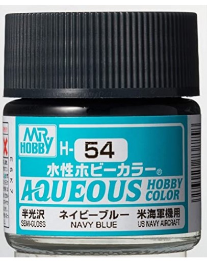 MR HOBBY AQUEOUS PAINT - H-054 Semi-Gloss Navy Blue