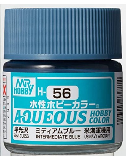 MR HOBBY AQUEOUS PAINT - H-056 Semi-Gloss Intermediate Blue