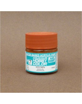 MR HOBBY AQUEOUS PAINT - H-007 Gloss Brown