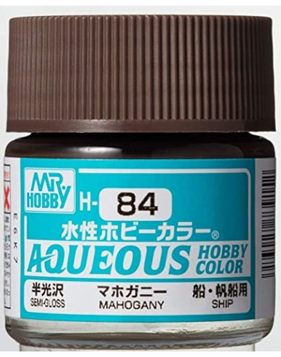 MR HOBBY AQUEOUS PAINT - H-084 Semi-Gloss Mahogany 