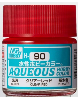 MR HOBBY AQUEOUS PAINT - H-090 Gloss Clear Red