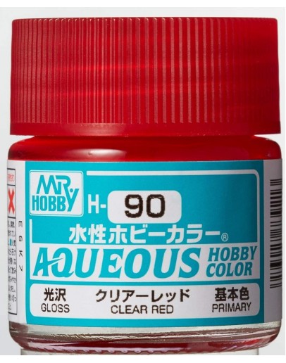 MR HOBBY AQUEOUS PAINT - H-090 Gloss Clear Red