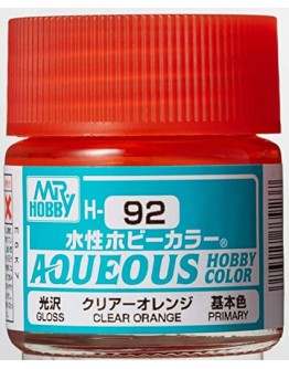 MR HOBBY AQUEOUS PAINT - H-092 Gloss Clear Orange