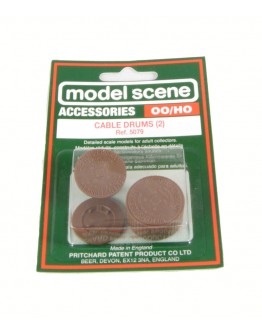MODELSCENE PLASTIC KITS - OO/HO SCALE - MS5079 - Cable Drums 