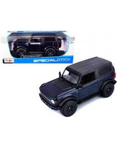 MAISTO 1/18 SCALE DIE-CAST MODEL CAR - 31456BU - 2021 BRONCO WILDTRAK BLUE MAT31456BU