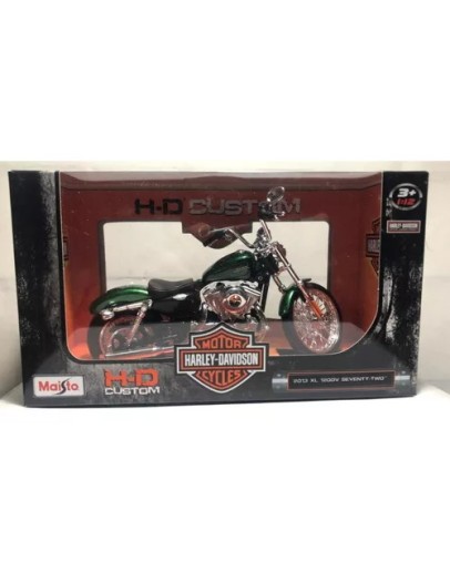 MAISTO 1/12 SCALE DIE-CAST MODEL MOTOR BIKE - 32320  HARLEY-DAVIDSON MOTOR CYCLES - 2013 XL 1200V SEVENTY-TWO  MAT132320