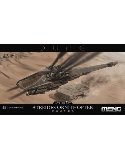 MENG 1/72 SCALE PLASTIC MODEL AIRCRAFT KIT - DS-007 - Dune Atreides Ornithopter MMDS007