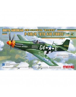 MENG 1/48 SCALE PLASTIC MODEL AIRCRAFT KIT - LS010 - North American P-51D/K Musatng "8th Air Force"