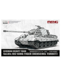 MENG 1/72 SCALE PLASTIC MODEL MILITARY KIT - 72011 - GERMAN HEAVY TANK SD.KFZ.182 KING TIGER (HENSCHEL TURRET)