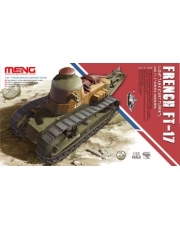 MENG 1/35 SCALE PLASTIC MILITARY MODEL KIT - TS-008 - FRENCH FT-17 LIGHT TANK [CAST TURRET] MMTS008