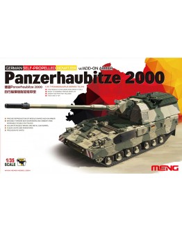 MENG 1/35 SCALE PLASTIC MILITARY MODEL KIT - TS-019 - German Self-Propelled w/Add-on Armor Panzerhaubitze 2000 MMTS019