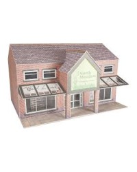 METCALFE OO/HO SCALE CARD BUILDING KIT - PO361 MODERN RETAIL UNIT