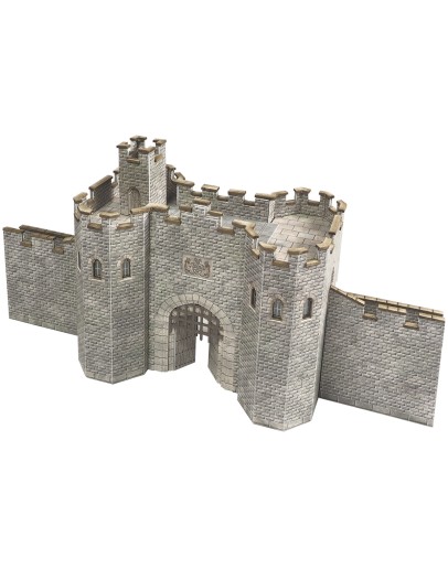 METCALFE N SCALE CARD BUILDING KIT - PN191 - CASTLE GATEHOUSE