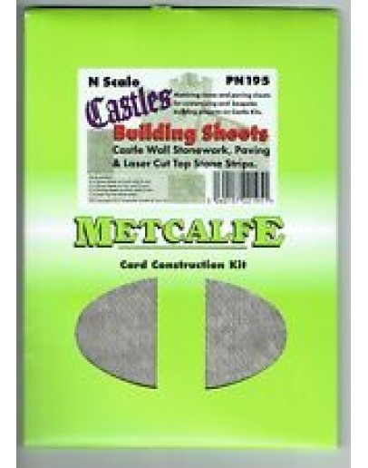 METCALFE N SCALE CARD BUILDING KIT - PN195 CASTLES - BUILDING SHEETS